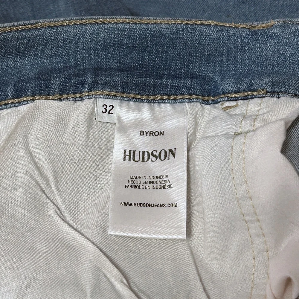 Hudson Byron Denim Jeans Slim Cut Straight Leg Zip Fly 5-Pocket Pants Dungaree - Picture 12 of 16